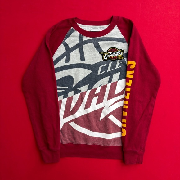 NBA Other - VTG Style NBA Cleveland‎ Cavaliers Men's Small Big AOP Logo Maroon Grey Yellow